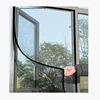 Retractable sliding window spring loaded fiberglass hidden screen window