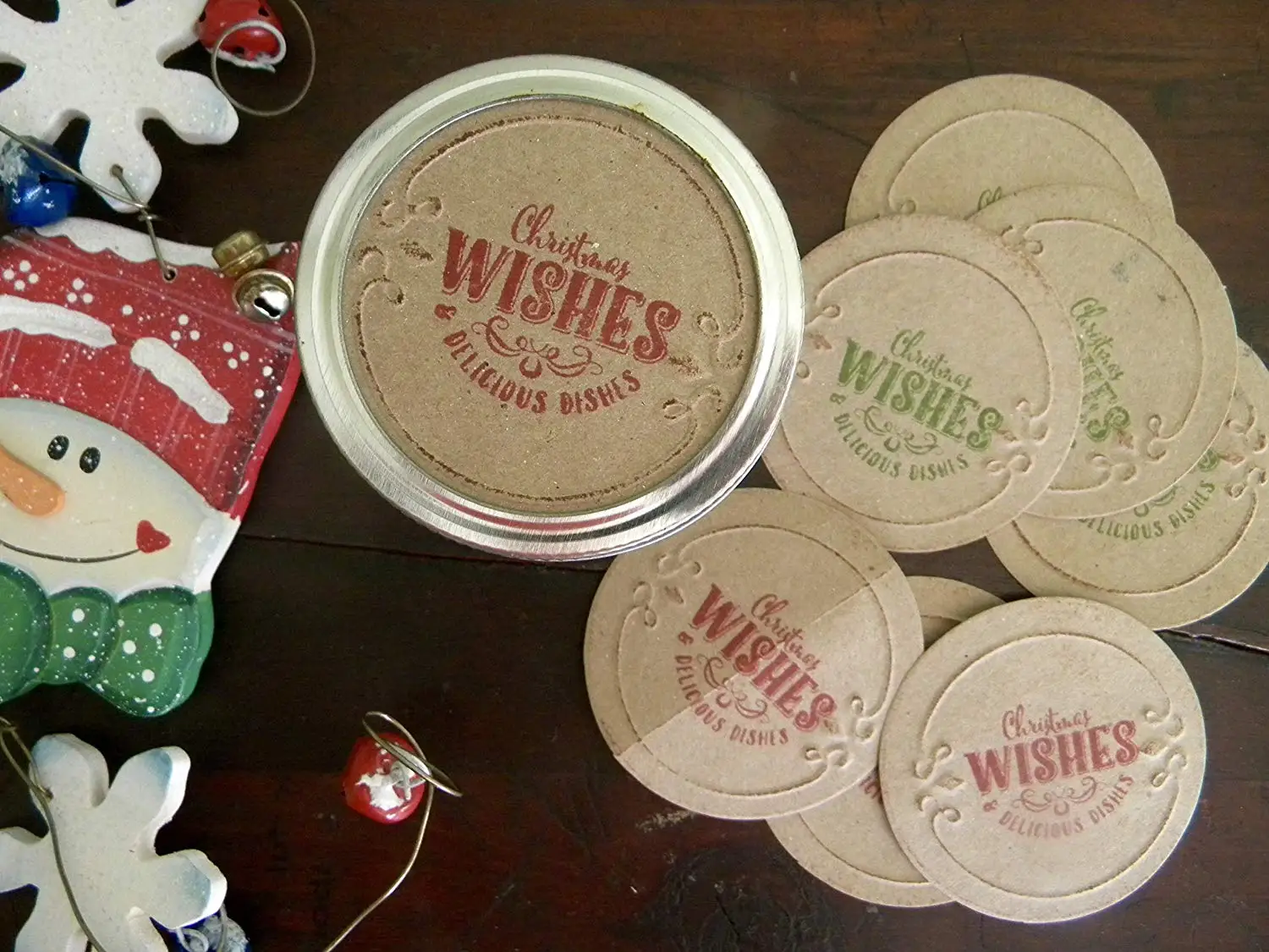 Family Recipe Canning Jar Stickers Lid Inserts Jar Toppers Christmas Jar Stickers Mason Jar Labels Holiday Gifts Secret Recipe