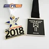 Custom metal medal 2.5inch soft enamel process ,sliver plating Sports Marathon Running Race Award Medals