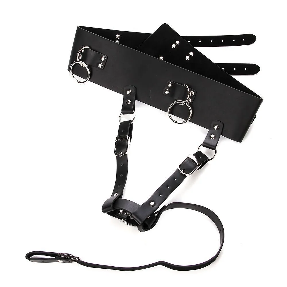 Leather Tback Strapson Panties With Vibrator Holder Women Thong Pants