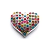 Colorful crystal heart shape pendant rhinestone heart pendant necklace charms