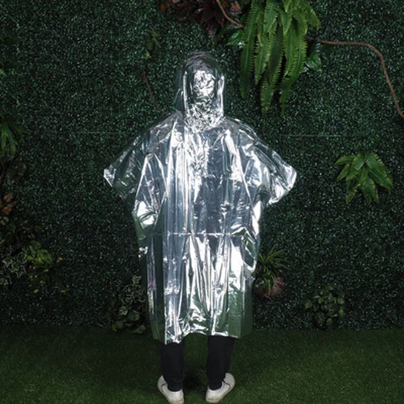 Outdoor Survival Thermal Insulation Raincoat Foil Waterproof Windproof ...