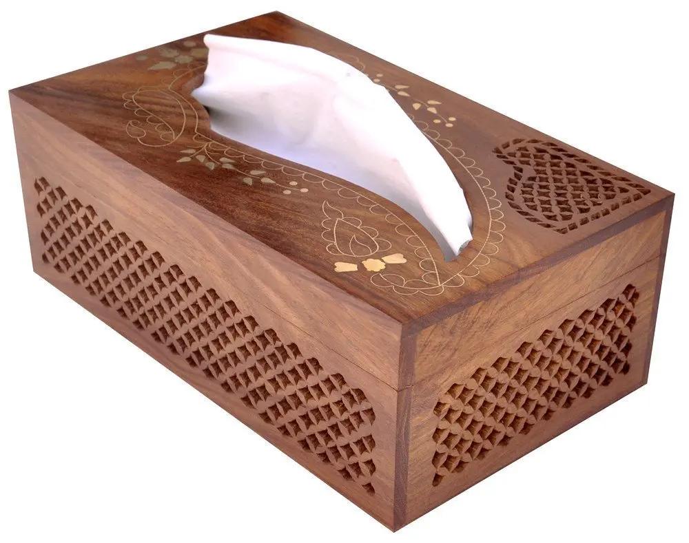 Artisan-crafted Elegant Housewarming Gift for Christmas or Birthday W-40092 Affaires Wooden Handicraft Handmade Tissue Paper Holder Box Case for Kitchen Bathroom//Dining Table//Office//Home Decor
