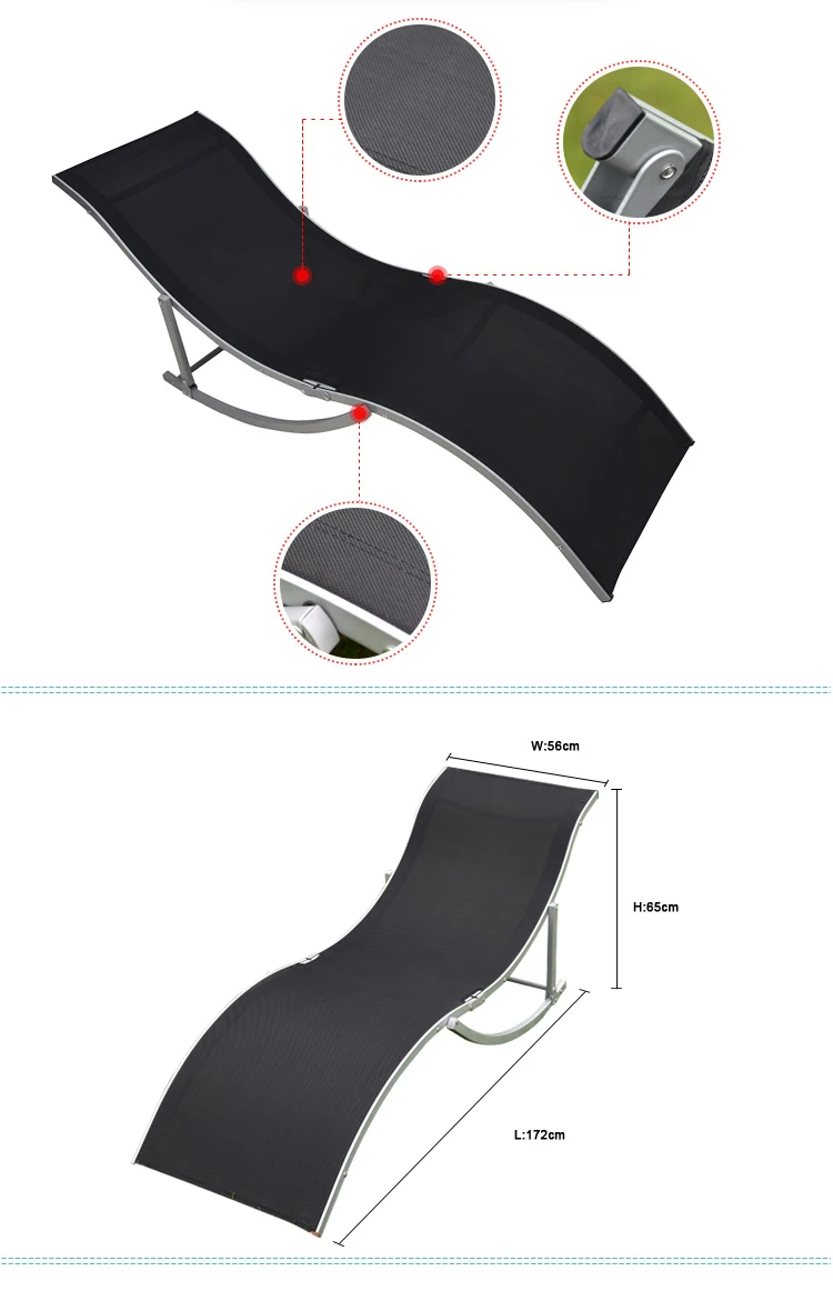 Beach chaise lounger