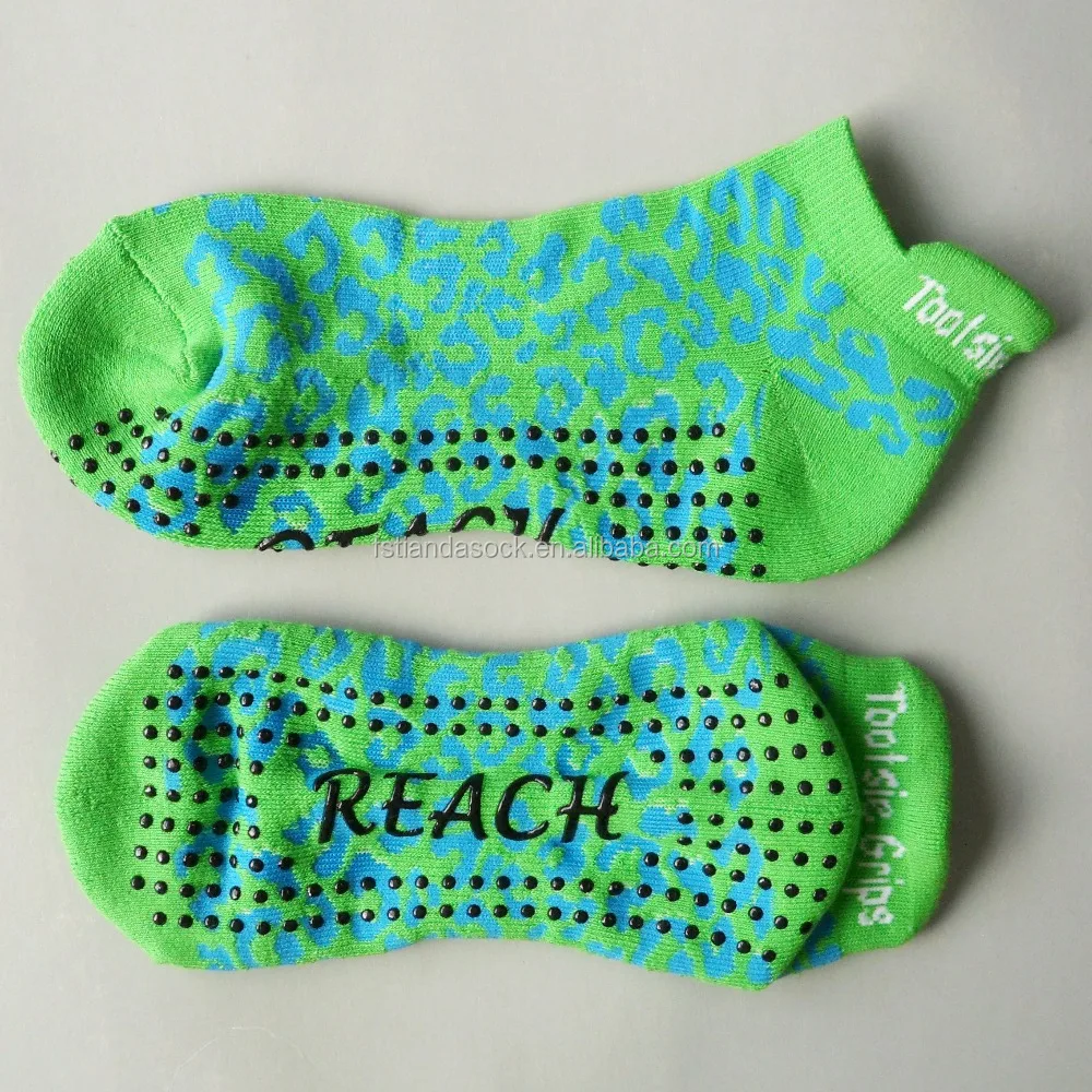 Oem Cotton Fashion Half Terry Cushion Grip Sock Workout Fitness Lagree Studio Anti Slip Ankle