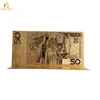 24k Gold Foil Plated Bulgarian 2 Dollar For Currency Collectors