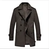 Winter outwear custom logo 90% wool cashmere fabric long jacket mens trench coat