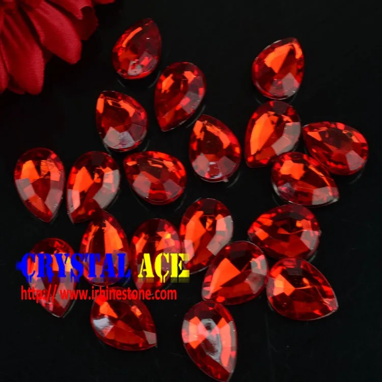 Factory Direct Sale Price Rhinestone Red and Perifot Color Acrylic Flat Back Stones