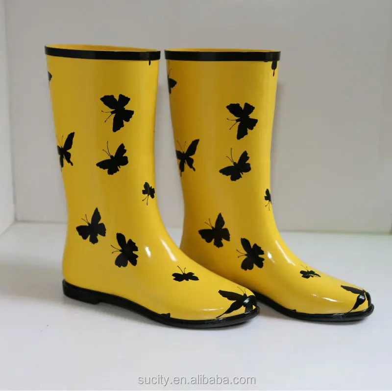 butterfly rain boots womens