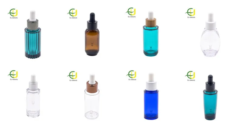 20/410 pink brush Cosmetic Dropper for 10ML Amber Glass Bottle Essential Oil Bottle