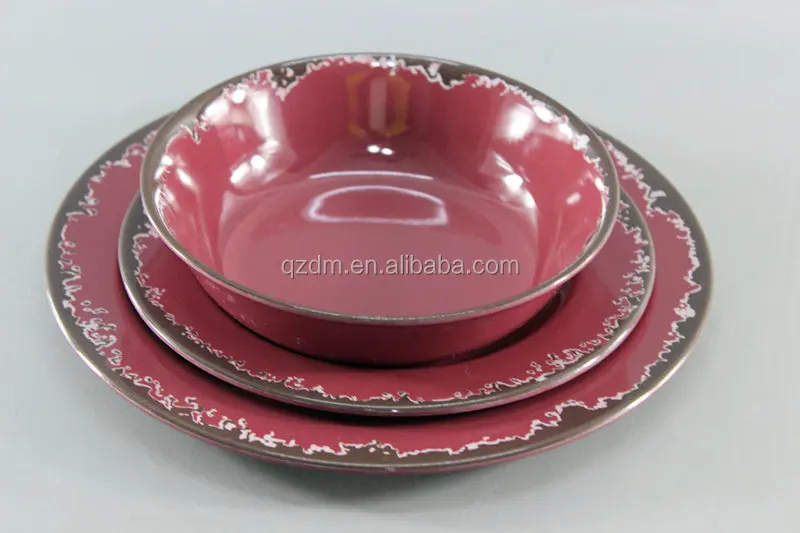 2017 New Design Solid Melamine Dinner Set Of 3 Items