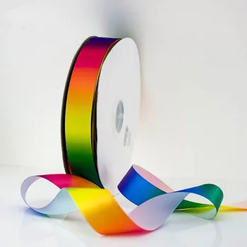 rainbow satin ribbon