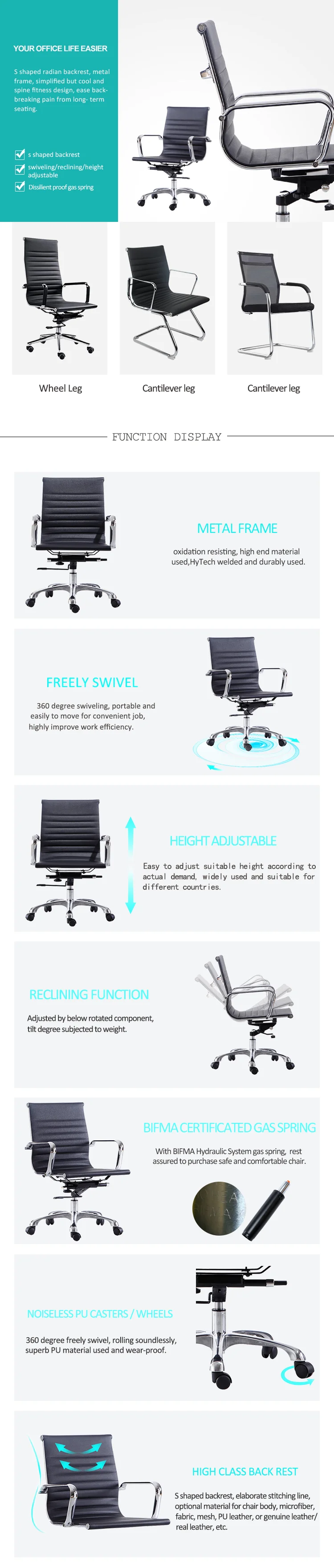 Genuine Leather Butterfly Mechanism Hs Code Korean Office Chair On Sale