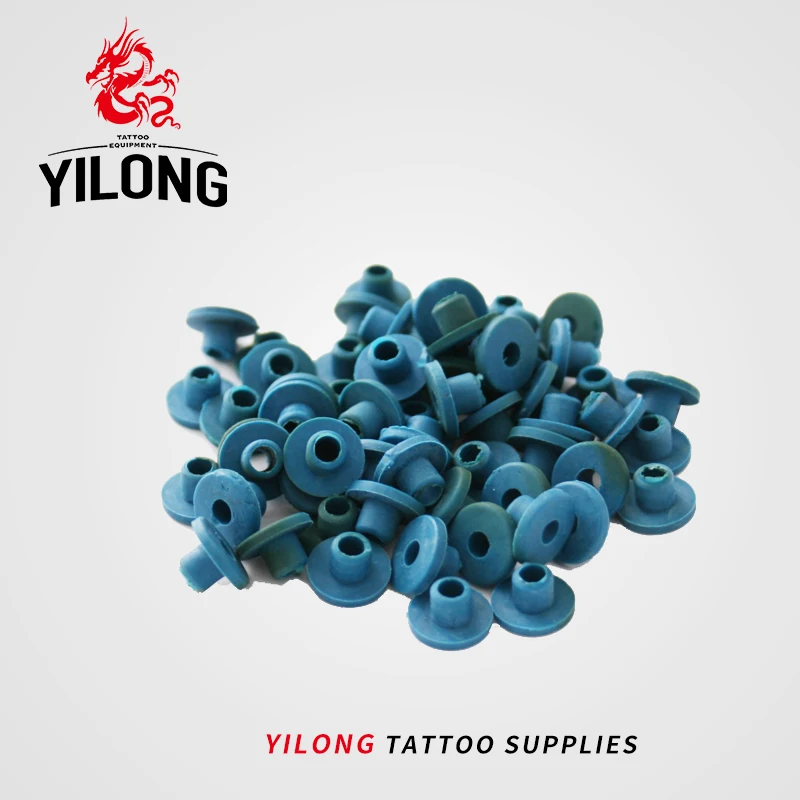 Yilong Free Sample Wholesale Beautiful Tattoo Accessory for Needle Supply Silicone 100pcs/bag Tattoo Needle Pad