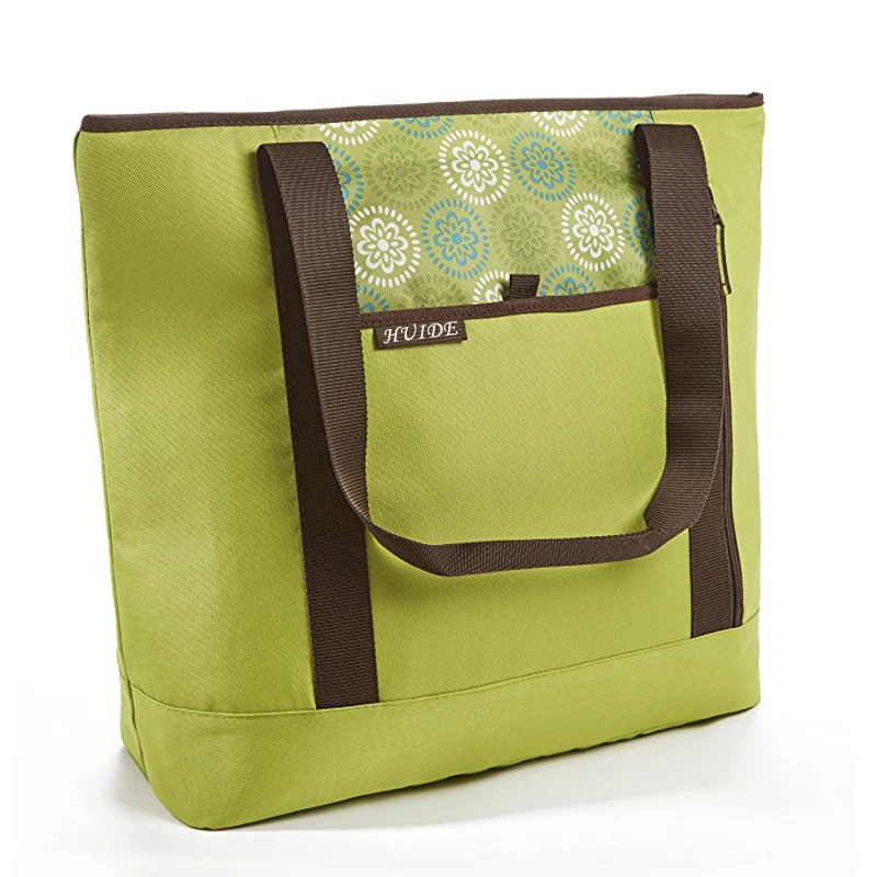 ChillOut Thermal Tote Insulated Shopping Grocery Bag Vacation Cooler Bag Freezer Collapsible Travel Carry Basket Picnic