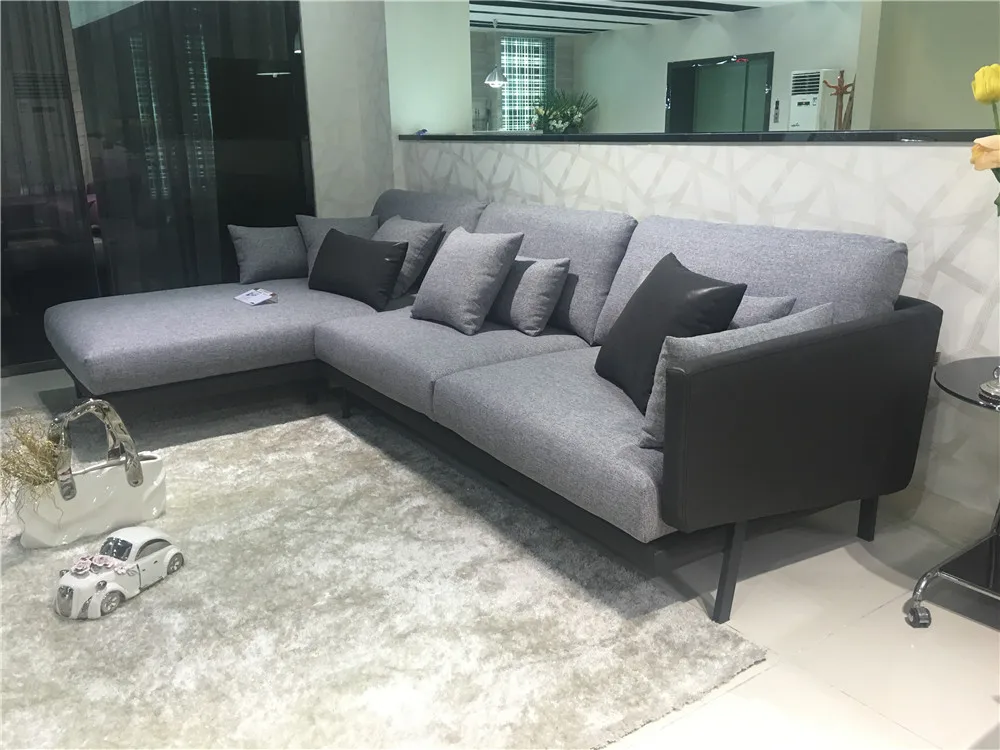 Europe Style Furniture New Modern Grey Color Fabric Sofa Set Wood Design Seven Seater Product On Alibaba
