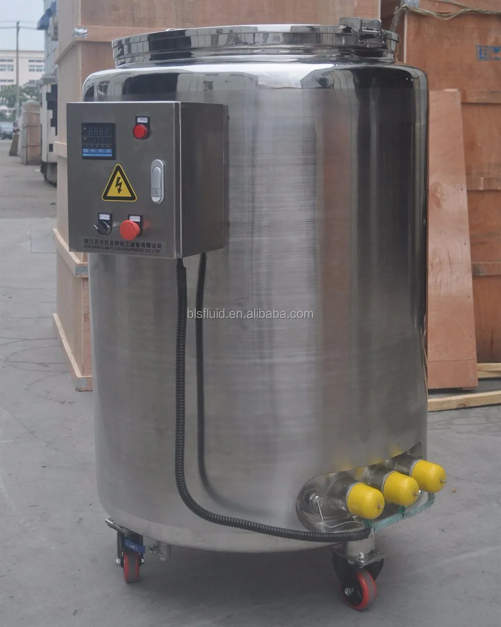 Stainless Steel Milk Can Electric Heating 350l Double Jacket Milk