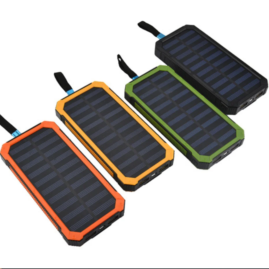 2019 ready to ship portable solar panel charger powered solar power bank 20000mah