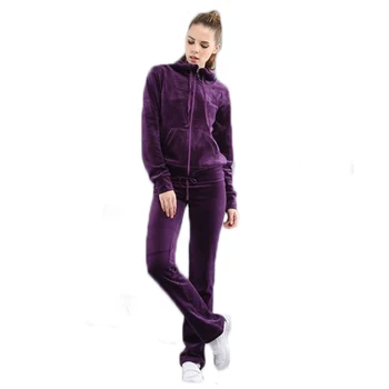 purple velour tracksuit mens