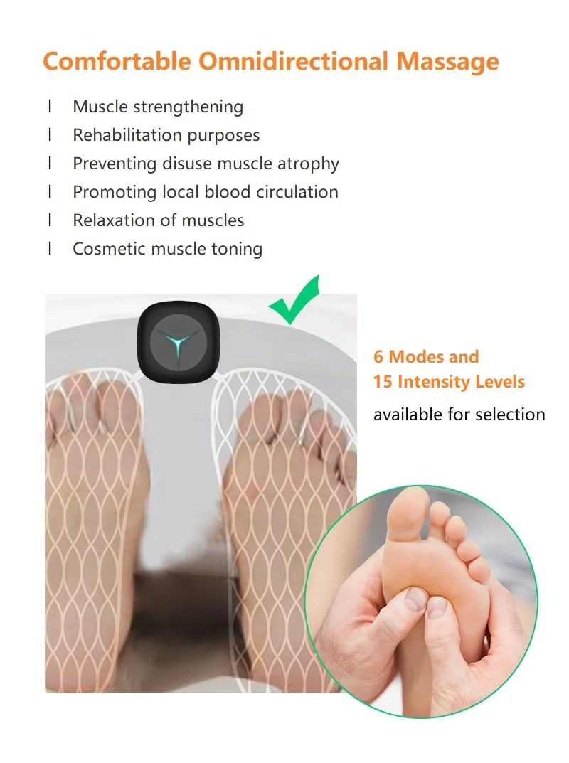 Folding EMS Foot Massager Leg Reshaping Electric Deep Kneading Pain relax  Mat US - eBay