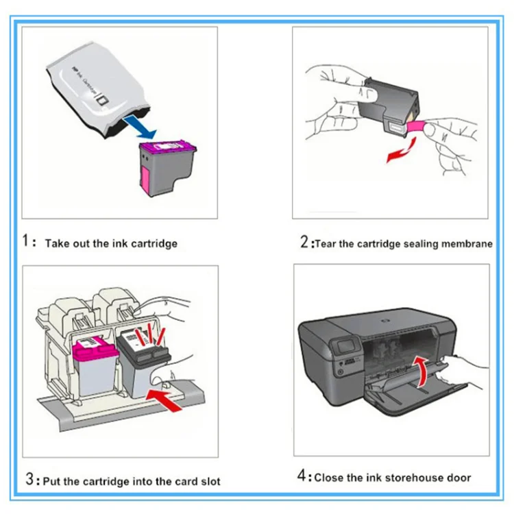 Как подключить картридж к принтеру Moyang Ink Cartridge With 63 Compatible For Hp Deskjet 3630 (f5s43a) Printer Bul