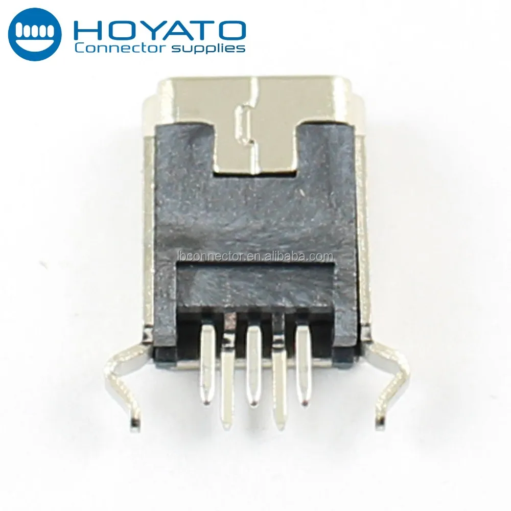 Mini Usb Connector Type B Female 5 Pin 180 Degree Socket Connector