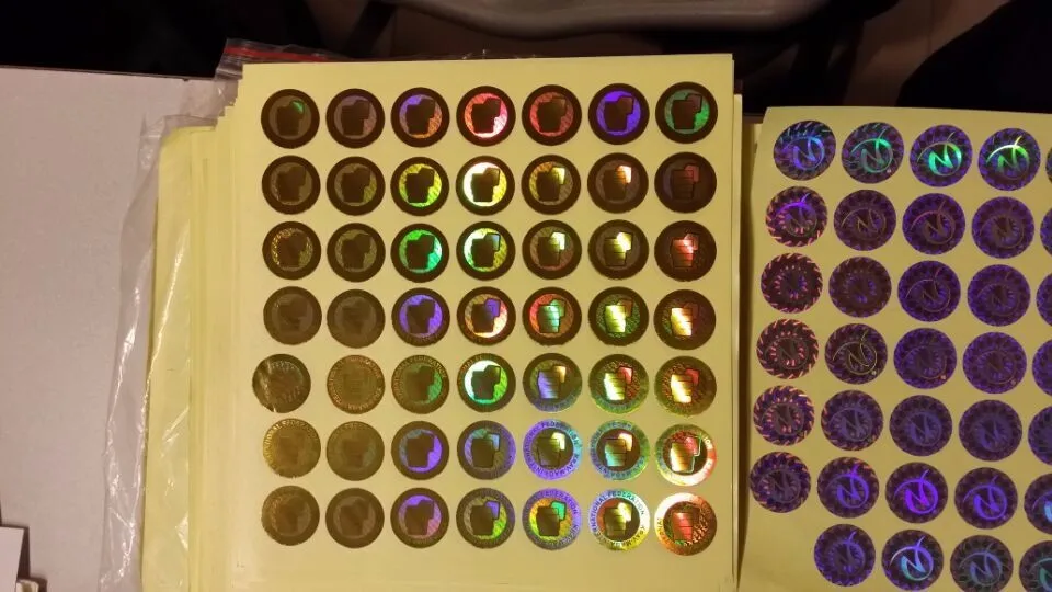 silver hologram stickers, Void Holograms 3d hologram sticker, laser label