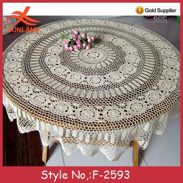 Taplak Meja F2593 Vintage Rajutan Bebas Pola Taplak Meja