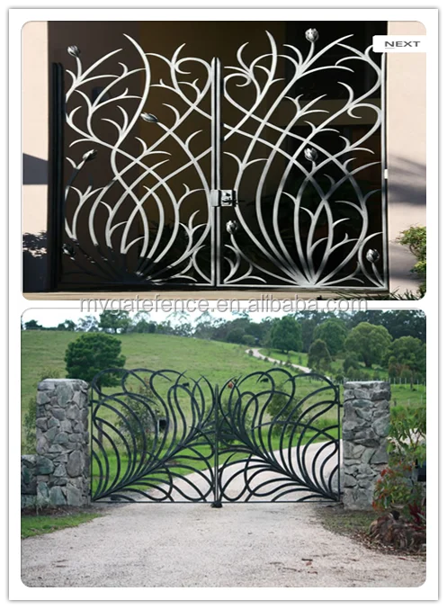Ornamental Indian Artistic Latest Laser Cut Metal Gates,Residential