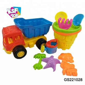 summer plastic dump truck beach toy set 