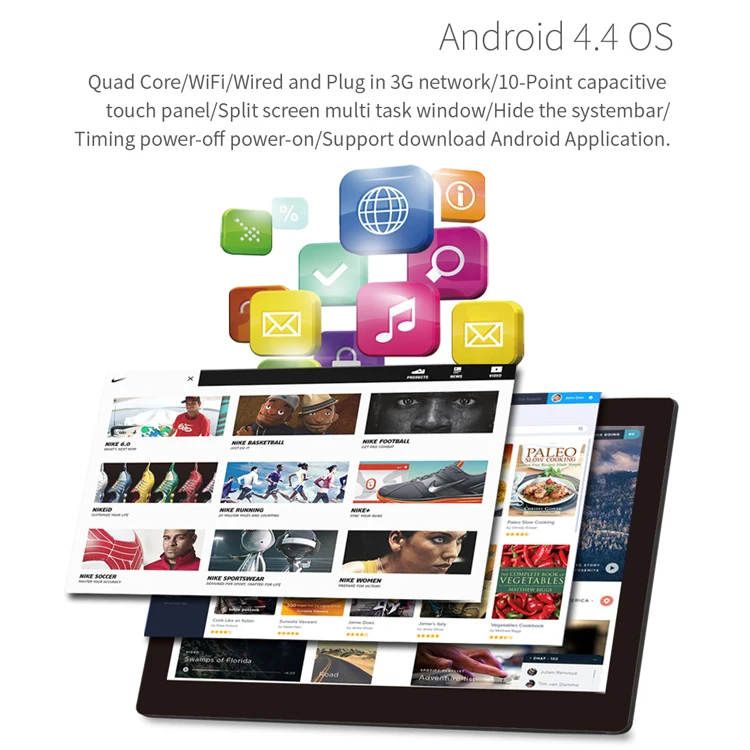 Bulk Wholesale Android Tablets 10 Inch Touch Screen Advertising Panel