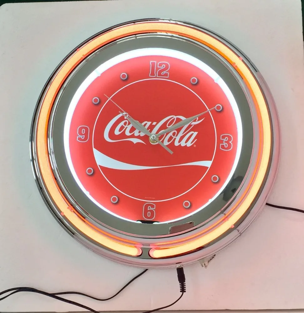 15inch Neon Light Wall Clock Double Neon Light Buy Wall Clock,Neon
