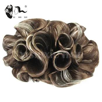 Best Quality And Price Flower Curly Hair Bun Extension Hair Dome