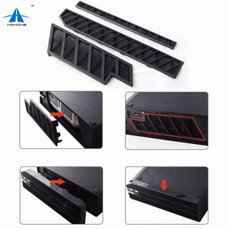 Black Diy Game Dust Dirt Proof Prevent Cover Case Mesh Filter Kit For