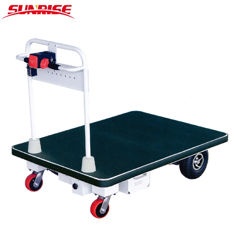 400 Kg Capacity Electric Platform Trolley Warehouse Handling Equipment
