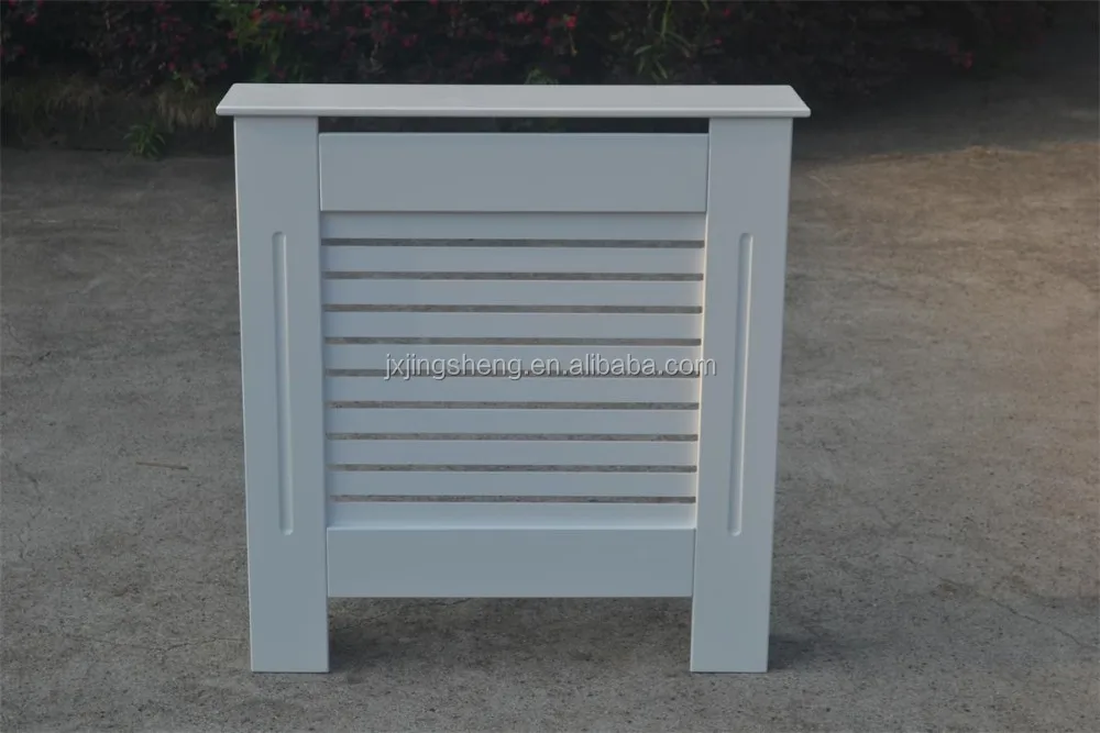 Home Furniture White Painted Mdf Small Radiator Cover Cabinet