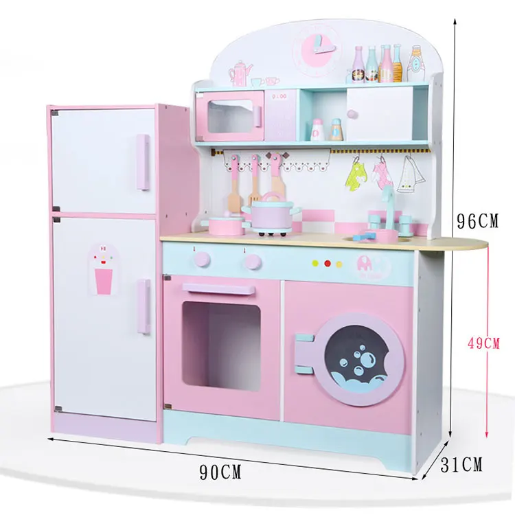 pink wooden kitchen