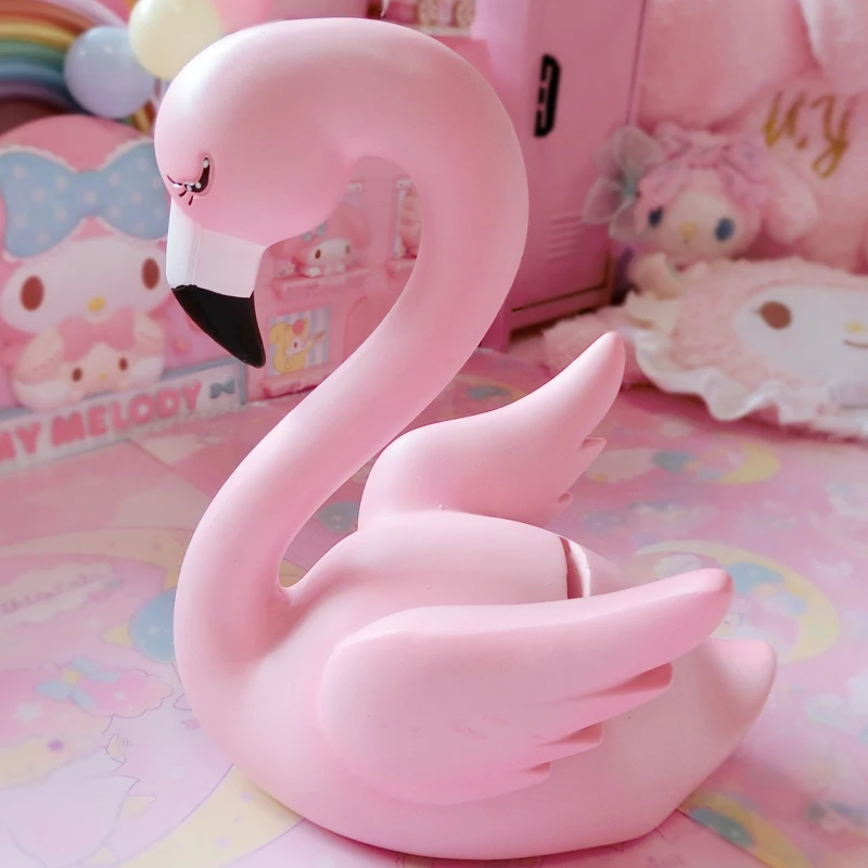Flamingo Shaped Ceramic Pink Money Box Fund Savings Coin Piggy Bank Xmas Gift 