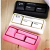 UCHOME Mini Novel PC Keyboard Design 4-in-1 Stationery Set Stapler & Punch