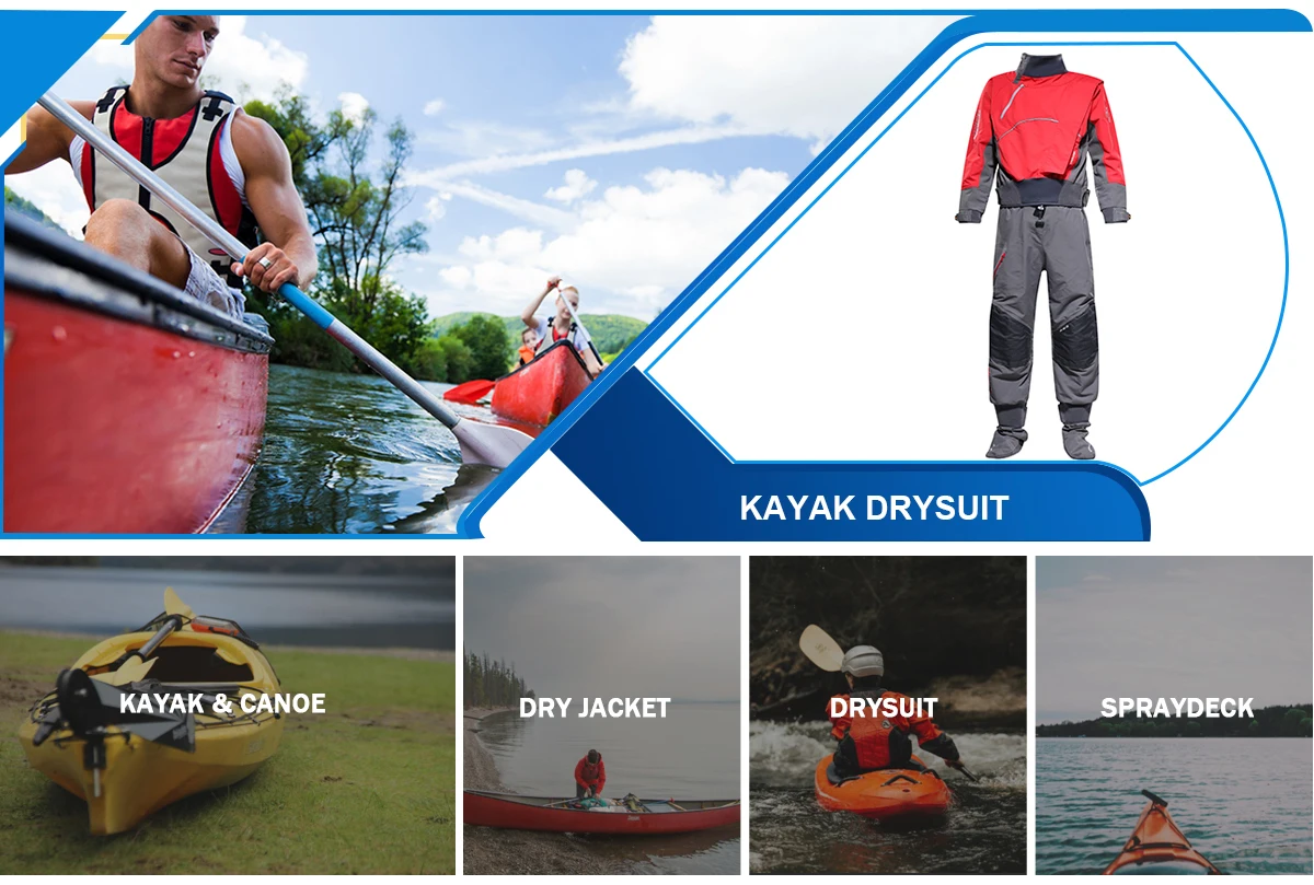 Custom Design Waterproof Breathable Lightweight Paddle Kayak Nylon Dry