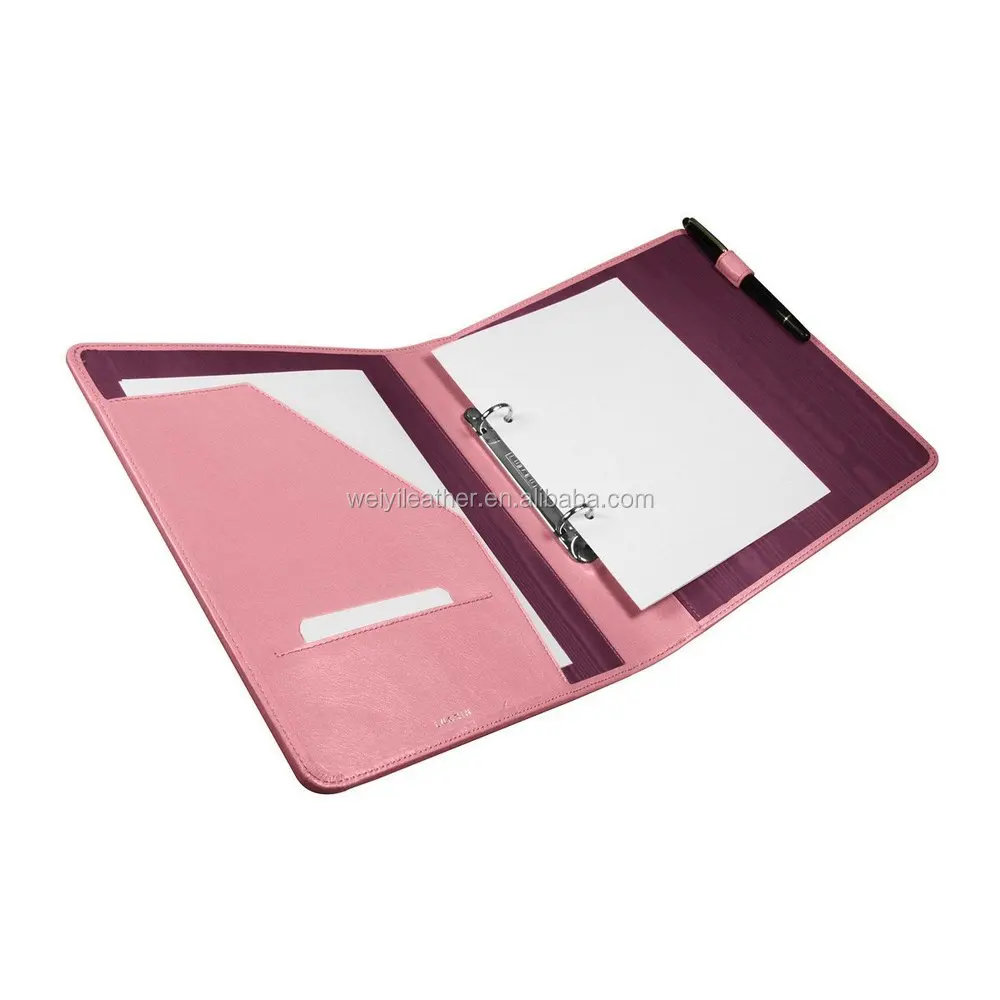 Glad Roze Lederen 2 Ring Bindmiddel Leer Pocket Map A5 Buy Lederen