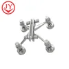 Facade Spider Fixing System / Stainless Steel Glass Spider / 4 Arm Glass Curtain Wall Fittings