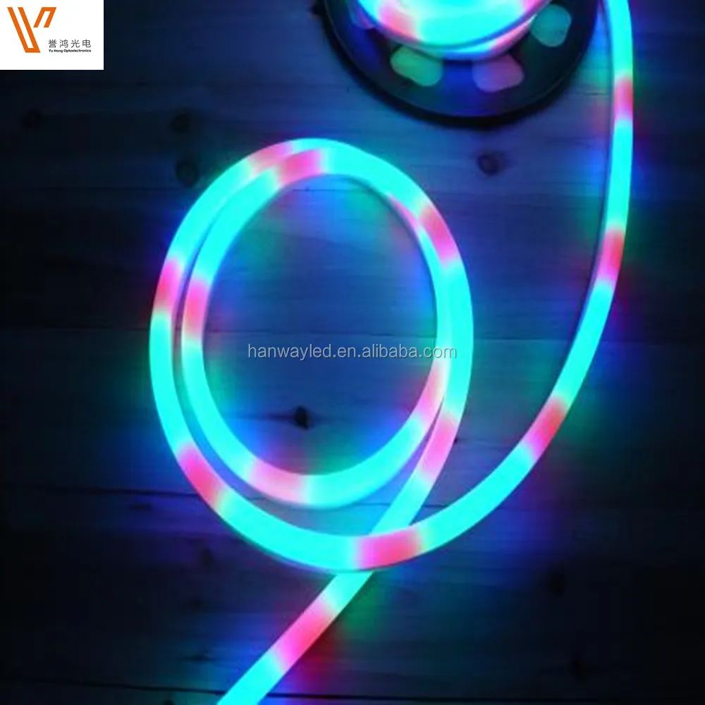 IP68 colorful flexible led neon light outdoor ultra-thin led neon flex tube rope light for holiday