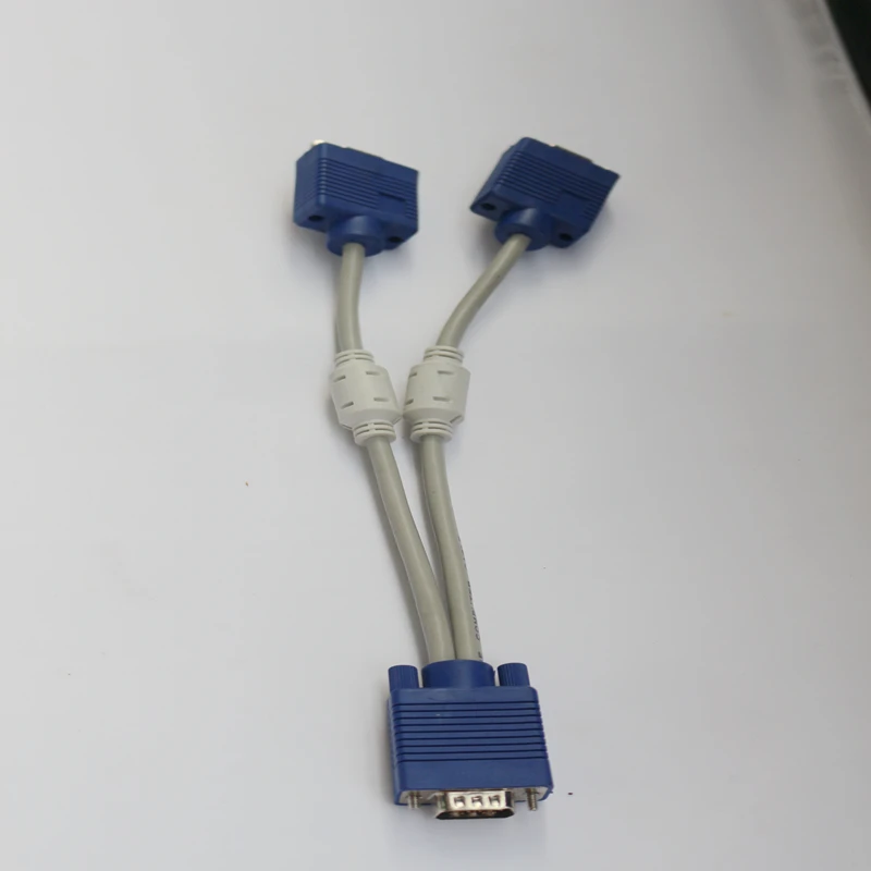 Professional Vga Adapter Cable 1 Input Male To 2 Output Female Vga