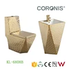 Fancy luxury design sanitary ware wc water closet gold toilet seat