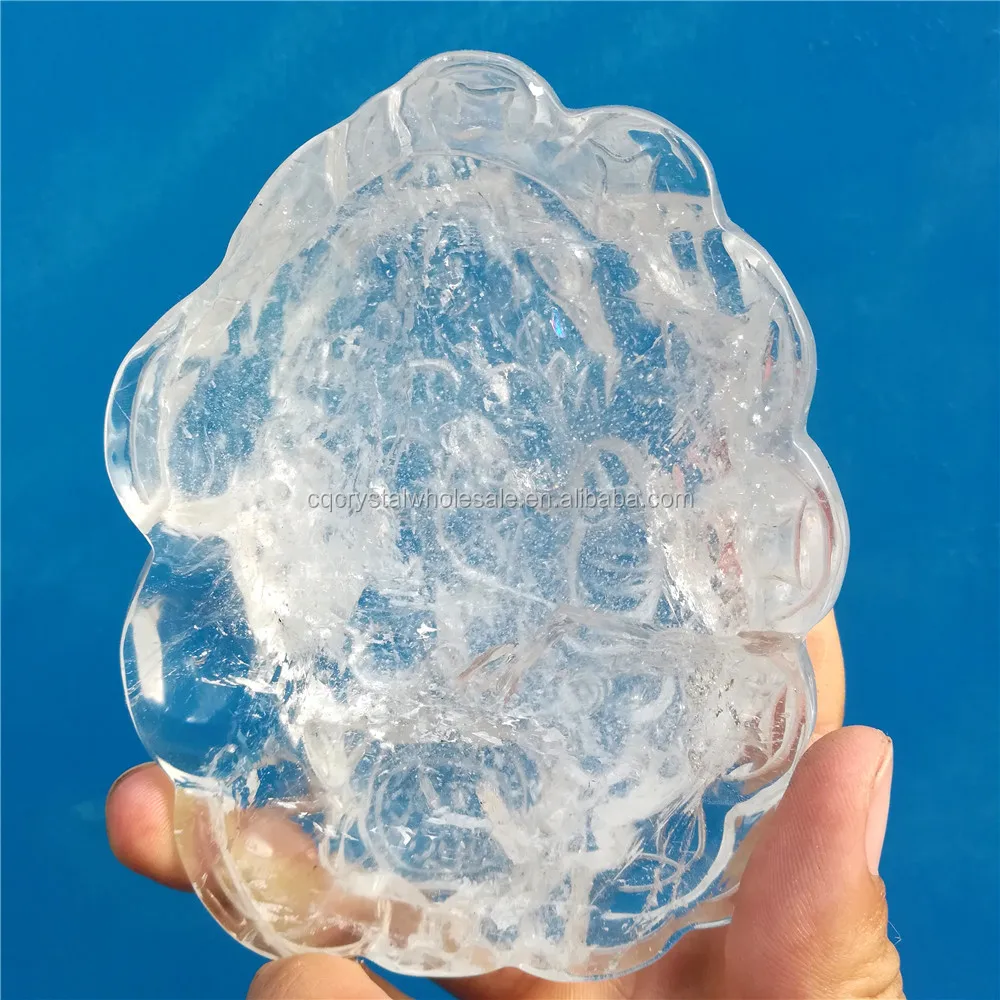 Lucky Clear Crystal Carving Money Frog And Toad Crystal Home Decoration