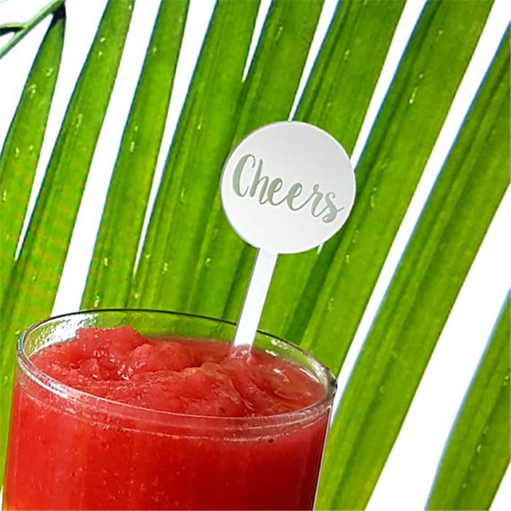Fancy Cheers Acrylic Drink Stirrers Cute Acrylic Cocktail Stirrers