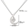 Star moon time night light necklace hollow love necklace for women
