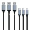 Interesting products from china Sync Data Black usb type-c to micro usb 3.0 cable