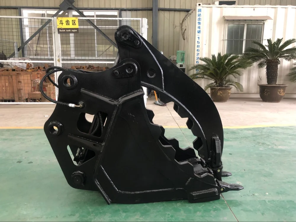 Backhoe Thumb Bucket Hydraulic Grab Bucket For 10 Ton Excavator - Buy ...